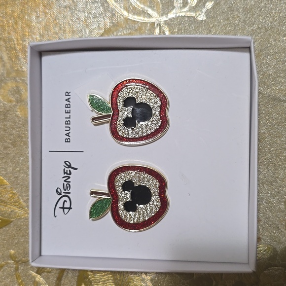 Disney Baublebar Mickey Apple Shaped Earrings.  OS - Picture 3 of 7